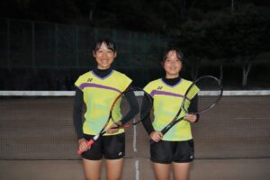 ソフトテニス部の藤本主将谷垣さん